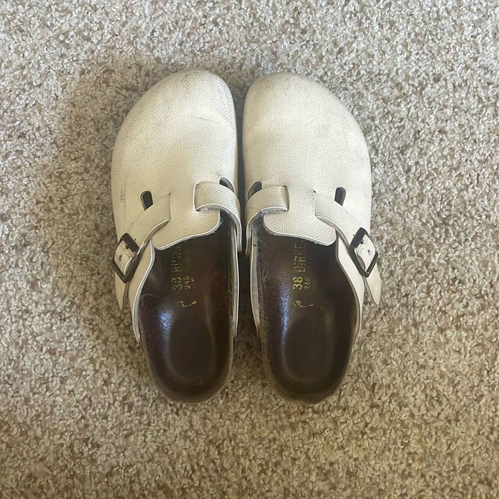 Birkenstock Boston Clogs White SZ 7